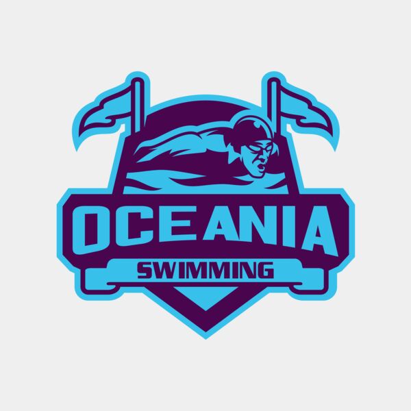 Oceania Swimming logo template Thumbnail