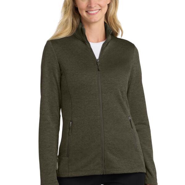 Ladies Collective Striated Fleece Jacket Thumbnail