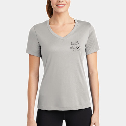 LBL BLACK PRINT - Ladies PosiCharge ® Competitor V Neck Tee Thumbnail