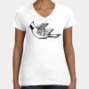 Women's Fine Jersey V-Neck Tee Thumbnail
