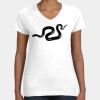 Women's Fine Jersey V-Neck Tee Thumbnail