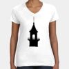 Women's Fine Jersey V-Neck Tee Thumbnail
