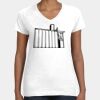 Women's Fine Jersey V-Neck Tee Thumbnail