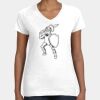 Women's Fine Jersey V-Neck Tee Thumbnail