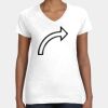Women's Fine Jersey V-Neck Tee Thumbnail