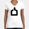Women's Fine Jersey V-Neck Tee Thumbnail