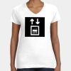 Women's Fine Jersey V-Neck Tee Thumbnail