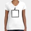 Women's Fine Jersey V-Neck Tee Thumbnail