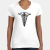 Women's Fine Jersey V-Neck Tee Thumbnail