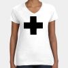 Women's Fine Jersey V-Neck Tee Thumbnail