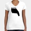 Women's Fine Jersey V-Neck Tee Thumbnail