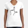 Women's Fine Jersey V-Neck Tee Thumbnail