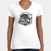 Women's Fine Jersey V-Neck Tee Thumbnail
