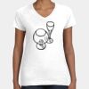 Women's Fine Jersey V-Neck Tee Thumbnail