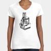 Women's Fine Jersey V-Neck Tee Thumbnail