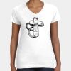 Women's Fine Jersey V-Neck Tee Thumbnail