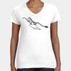 Women's Fine Jersey V-Neck Tee Thumbnail