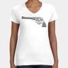Women's Fine Jersey V-Neck Tee Thumbnail
