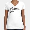 Women's Fine Jersey V-Neck Tee Thumbnail