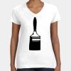 Women's Fine Jersey V-Neck Tee Thumbnail