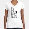 Women's Fine Jersey V-Neck Tee Thumbnail