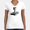 Women's Fine Jersey V-Neck Tee Thumbnail