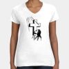 Women's Fine Jersey V-Neck Tee Thumbnail