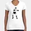 Women's Fine Jersey V-Neck Tee Thumbnail