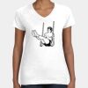 Women's Fine Jersey V-Neck Tee Thumbnail