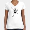 Women's Fine Jersey V-Neck Tee Thumbnail