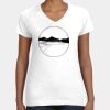 Women's Fine Jersey V-Neck Tee Thumbnail