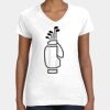 Women's Fine Jersey V-Neck Tee Thumbnail
