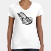 Women's Fine Jersey V-Neck Tee Thumbnail