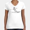 Women's Fine Jersey V-Neck Tee Thumbnail