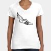 Women's Fine Jersey V-Neck Tee Thumbnail