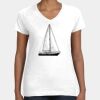Women's Fine Jersey V-Neck Tee Thumbnail