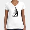 Women's Fine Jersey V-Neck Tee Thumbnail