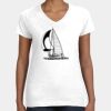Women's Fine Jersey V-Neck Tee Thumbnail