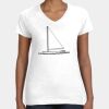 Women's Fine Jersey V-Neck Tee Thumbnail