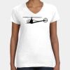 Women's Fine Jersey V-Neck Tee Thumbnail