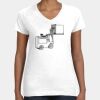 Women's Fine Jersey V-Neck Tee Thumbnail