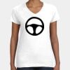 Women's Fine Jersey V-Neck Tee Thumbnail