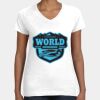 Women's Fine Jersey V-Neck Tee Thumbnail