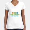 Women's Fine Jersey V-Neck Tee Thumbnail