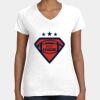Women's Fine Jersey V-Neck Tee Thumbnail
