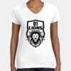 Women's Fine Jersey V-Neck Tee Thumbnail