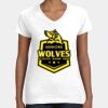 Women's Fine Jersey V-Neck Tee Thumbnail