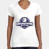 Women's Fine Jersey V-Neck Tee Thumbnail