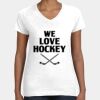 Women's Fine Jersey V-Neck Tee Thumbnail