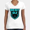 Women's Fine Jersey V-Neck Tee Thumbnail